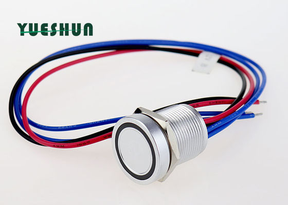 คุณภาพ  12V 24V LED Illuminated Piezo Touch Switch , 19mm Switch Push Button Momentary โรงงาน