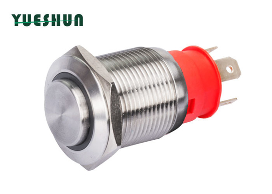 ป้องกันน้ำ 24V ไฟปุ่มกด สวิตช์โลหะ 19 มม. ตัวยึดแผง