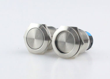 19mm Latching Push Button Power Switch 1NO 1NC 5 Pin Silver Alloy Terminal วัสดุ